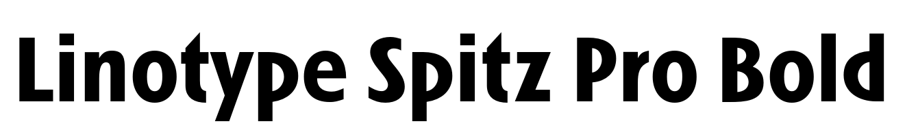 Linotype Spitz Pro Bold